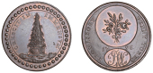 WARWICKSHIRE, Birmingham, Thomas Wyon, Penny, 1796, obelisk, rev. tw cypher below bouquet of flowers, edge i promise...