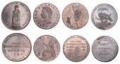 LONDON, Chiswell Street, Robert Heslop, Halfpenny, 7.78g/5h (DH 336b); City Road, Thomas Hall, Halfpence (2), 1795,...