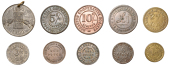 DERBYSHIRE, Breaston, Breaston CSL, 10 Shillings (R 9); Chesterfield, Chesterfield & Brampton CES, Pound (R 10);...