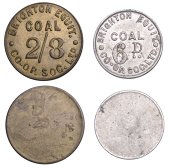 SUSSEX, Brighton, Brighton Equitable CSL, uniface aluminium Coal Sixpence, 22mm (R –; KR –), Coal 2/8 (R 23; KR...