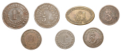 WORCESTERSHIRE, Bromsgrove, Bromsgrove ICSL, Pound (R 10); Dudley, Dudley CSL, iron bracteate Penny, 30mm (R –);...