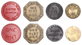 DEVON, Buckfastleigh, Buckfastleigh CSL, One Pint (R 2; Young 14), 20 Cwt Coal (R 5; Young 17); Exeter, CRSL, Exeter...