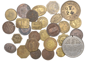 LANCASHIRE, Manchester, Manchester & Salford Equitable CSL, Fourpence (R 36), Sixpence (R 41); Nangreaves,...