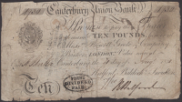 Canterbury Union Bank, for Halford, Baldock and Snoulten, £10, 4 August 1838, serial number 1930, cut and rejoined,...