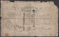 Collumpton and Devonshire Bank, for Chambers, Granger & Chambers, £1, 21 December 1809, serial number G1619,...