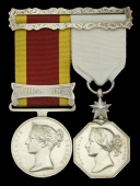 An extremely rare First and Second China Wars and Franklin Search Expedition pair awarded to Chief Engineer W....