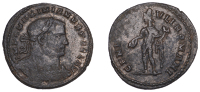 Galerius under Constantius I, Follis (AE1), London, 305-307, laureate and cuirassed bust right, imp c maximianvs p...