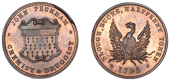18th Century Tokens, BUCKINGHAMSHIRE, Slough, John Peckham, Halfpenny, 1795, shield of arms, rev. phoenix, edge...