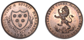 18th Century Tokens, BUCKINGHAMSHIRE, Slough, William Till, Halfpenny, 1794, arms of the Till family, rev. lion...