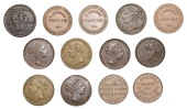 KENT, Ashford, Lewis & Hyland, 1841 (W 35, the plate piece); Brompton, Alfred Light, 1851 (W 1260; Allen HP-C105);...