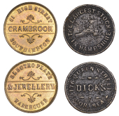 HAMPSHIRE, Portsea, Richard and James Dick (W 4300); Southampton, William Crambrook (W 4650, the plate piece) [2]....