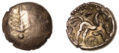 British Iron Age, DOBUNNI, Corio (c. 20 BC - AD 5), gold Stater, Dobunnic tree emblem, pellet at base, plain field,...