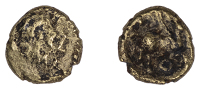 British Iron Age, ATREBATES and REGNI, Eppillus (c. 20 BC - AD 1), gold Quarter-Stater, Pegasus type, [epi]ll [c]om...