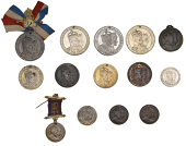 Coronation, 1902, medals (14) by H.B. Sale: silver, 26mm, gilt white metal, 32mm (C & W 4535A.1, 4535A.4);...