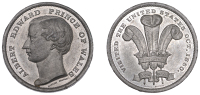 Visit to the United States, 1860, a white metal medal by Merriam, Boston, bare head left, rev. Prince of Wales’...