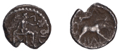 British Iron Age, ATREBATES and REGNI, Epaticcus (c. AD 20-40), silver Unit, Victory type, Victory seated right,...