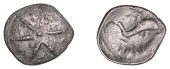 British Iron Age, ATREBATES and REGNI, Tincomarus (c. 25 BC - AD 10), silver Unit, Comet type, six arms radiating...