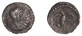 British Iron Age, ATREBATES and REGNI, Epaticcus (c. AD 20-40), silver Unit, Eagle type, bust right, wearing...