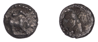 British Iron Age, ATREBATES and REGNI, Epaticcus (c. AD 20-40), silver Minim, Bull and Eagle type, bull butting...