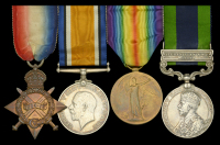 Four: Private G. E. Heyburn, 21st Lancers, late 13th Hussars

1914-15 Star (H-5830 Pte. G. E. Heyburn, 13-Hrs.);...