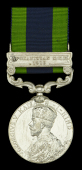 India General Service 1908-35, 1 clasp, Afghanistan N.W.F. 1919 (L-20255 Pte. H. Whitman, 21 Lrs.) lacquered, good...