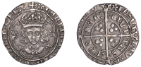 Henry VII (1485-1509), Facing Bust issue, Groat, class IIIb, mm. normal pansy, crown with two jewelled arches,...