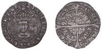 Henry VII (1485-1509), Facing Bust issue, Groat, class IIIc(ii/iii), mm. lis-issuant-from-rose on obv. anchor...