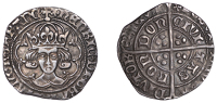 Henry VII (1485-1509), Facing Bust issue, Groat, class IIa, mm. heraldic cinquefoil, crown 2 with two plain arches,...