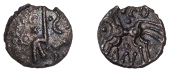 British Iron Age, DOBUNNI, Anted (c. AD 20-43), silver Unit, Anted type, head right, pellets for hair,...
