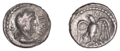 British Iron Age, ATREBATES and REGNI, Epaticcus (c. AD 20-40), silver Unit, Eagle type, bust right, wearing...