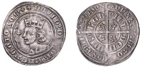 David II (1329-1371), Second coinage, Class A, Groat, class ‘A9’, Edinburgh, mm. cross pattée, small young...