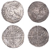 David II (1329-1371), Second coinage, Class A, Groat, class A, Edinburgh, mm. cross pattée on obv., cross fourchy...