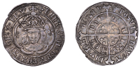 Henry VII (1485-1509), Facing Bust issue, Groat, class IIIc, mm. cross-crosslet on obv., greyhound’s head no. 2 on...