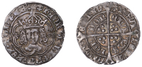 Henry VII (1485-1509), Facing Bust issue, Groat, class IIIc(iv), mm. anchor inverted on obv., lis-issuant-from-rose...