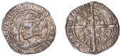 David II (1329-1371), Third coinage, Groat, class 2a, Edinburgh, mm. cross pattée, ‘Robert II’ head, tressure...