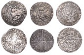 David II (1329-1371), Third coinage, Groats (3), all Edinburgh, class 2b, mm. cross pattée, ‘Robert II’ head,...