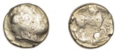 Continental Iron Age, GAUL, Normandy, gold Quarter-Stater, c. late 3rd Century BC, laureate head right, wearing...