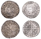 David II (1329-1371), Second coinage, Class C, Groats (2), both class C1, Edinburgh, mm. cross pattée, third...
