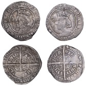 David II (1329-1371), Second coinage, Class B, Groats (2), both Edinburgh, class B3c, second intermediate bust,...