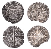 Robert III (1390-1406), Heavy coinage, First issue, Groats (2), both Edinburgh, mm. cross potent, tressure of seven...