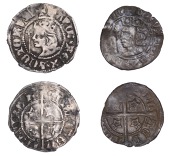David II (1329-1371), Second coinage, Class B, Sterlings (2), both Edinburgh, Class B (Cross Fourchy group), mm....