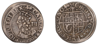 Charles I (1625-1649), York mint, Threepence, mm. lion, reads ma br fr et hi, 1.23g/9h (Besly 1D; SCBI Brooker 1105;...