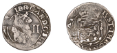 Charles I (1625-1649), Fourth coinage, Two Shillings, no mm., large mark of value, 1.01g/6h (Murray 2 (i), rev. b; B...