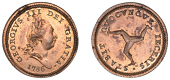 Isle of Man, George III, First issue, Proof Halfpenny, 1786, in copper, edge grained left, 8.27g/6h (Prid. 31A)....