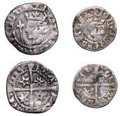 John Baliol (1292-1296), Second coinage, Sterling, St Andrews, civitas sandre, two stars of five, two mullets of six...