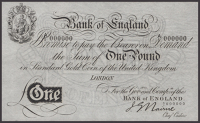 Bank of England, John G. Nairne, £1 ‘Gold Note’, ND (1914), serial number A/1 000000, uncirculated, very rare...