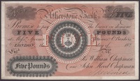 Atherstone Bank for William Chapman and John Hood Chapman, obverse proof £5, 182-, no serial number, manuscript...