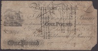 Brixham Bank, for Hine, Holdsworth & Pomeroy, £1, 7 September 1818, serial number 3096, Holdsworth signature, many...