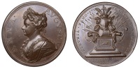 Capture of Béthune, St Venant and Aire, 1710, a copper medal by J. Croker and S. Bull, laureate and draped bust of...