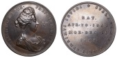 Death of Queen Mary, 1694, a copper medal, unsigned [by J. or N. Roettiers], bust right, rev. legend, 50mm, 53.77g...